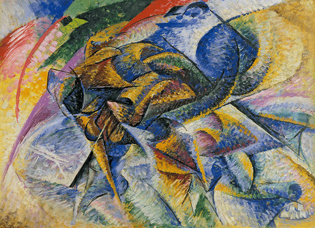 Umberto Boccioni, Dinamismo di un Ciclista (Dynamism of a Cyclist), 1913, Peggy Guggenheim Collection (long term loan from the Gianni Mattioli Collection), Venice, Italy. Image: Heritage Images / Fine Art Images / akg-images